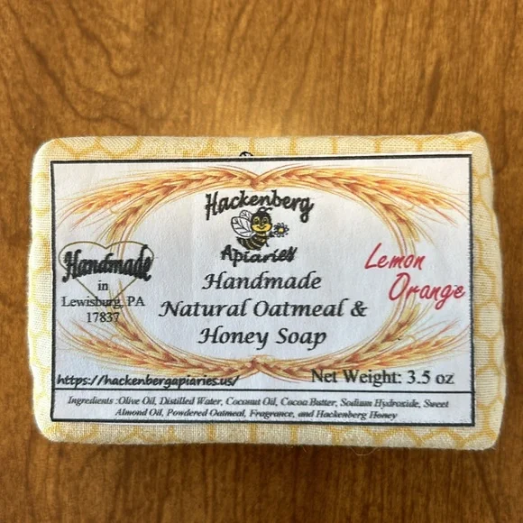 Handmade Natural Oatmeal & Honey Soap - Picture 3 of 4